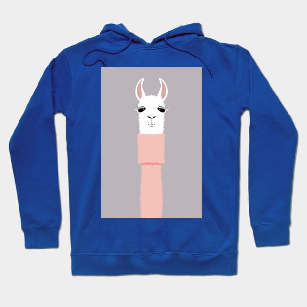 LLAMA IN PINK TURTLENECK SWEATER Hoodie by JeanGregoryEvans1